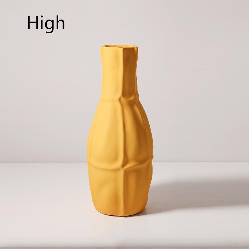 Simple Ceramic Vases In Morandi - HOMYEA