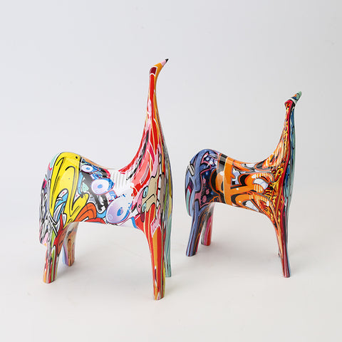 Abstract Colorful Animals Sculpture - A Set - HOMYEA