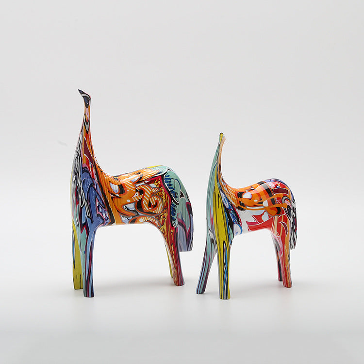 Abstract Colorful Animals Sculpture - A Set - HOMYEA