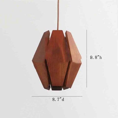 Bar Polyhedral Wooden Pendants - HOMYEA