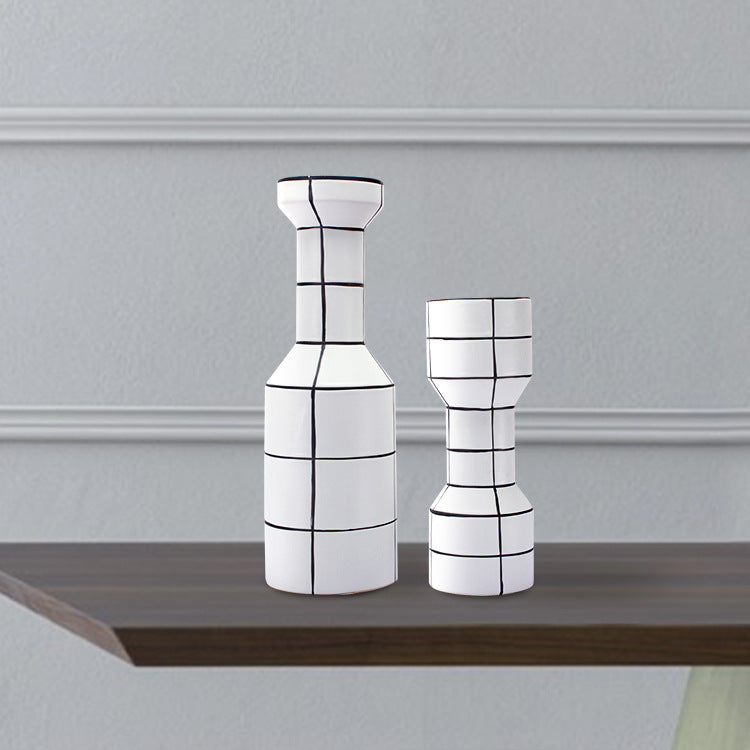 Black White Art Vases - HOMYEA