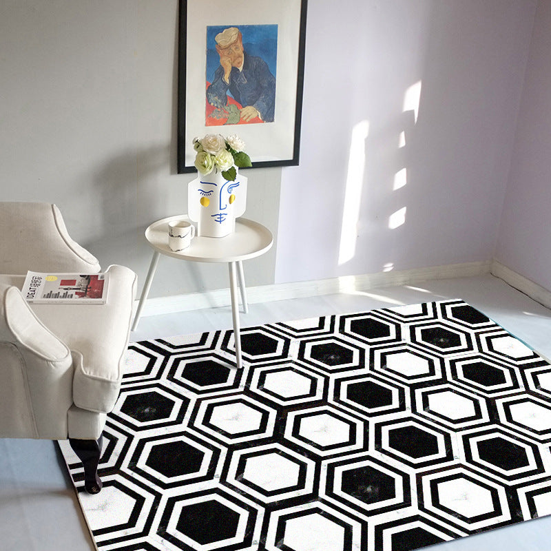 Diamond Shaped Patchwork Polyester Rugs - HOMYEA