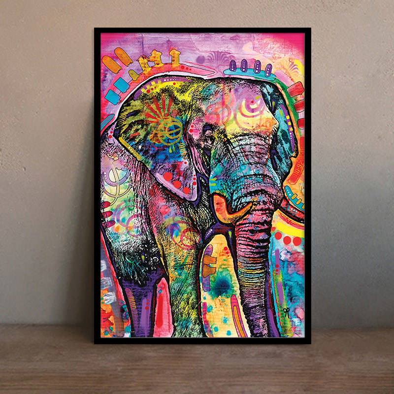 African Elephant Art Wall Painting - HOMYEA