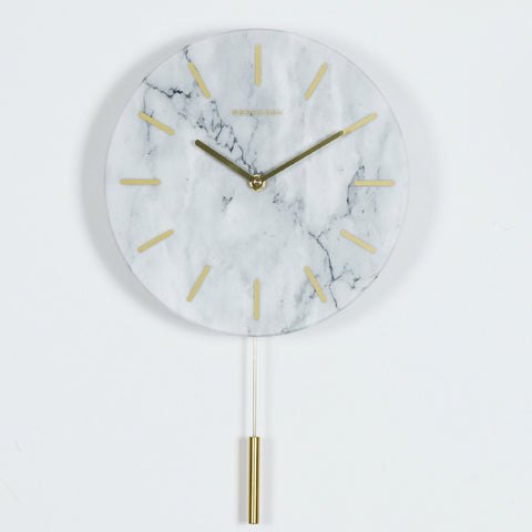 Simple Marble Wall Clocks - HOMYEA