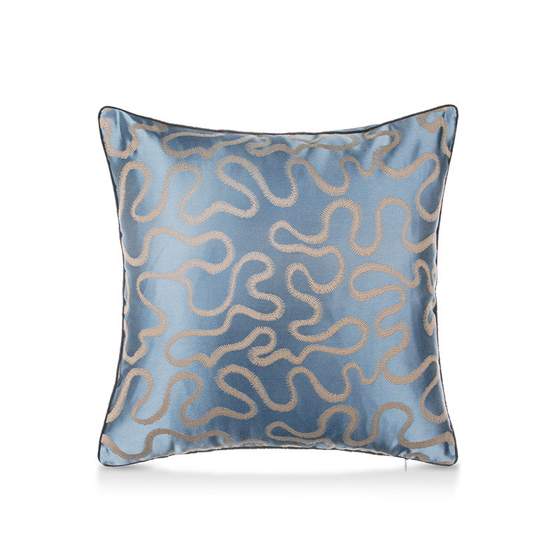 Solid-color Geometric Polyester Pillow Cover - HOMYEA