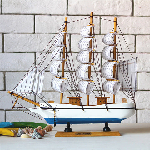 Wooden Sailboat Model - HOMYEA