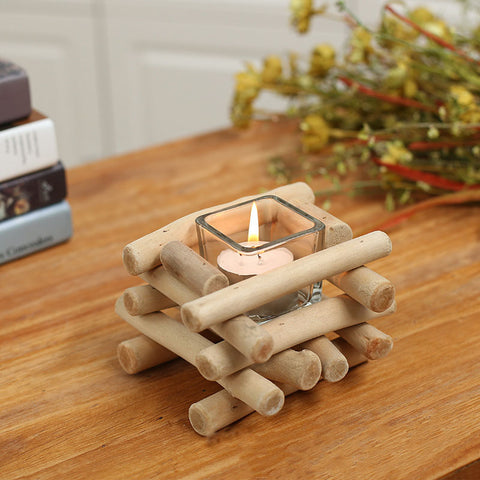 Home Handmade Design Square Candle Holder - HOMYEA