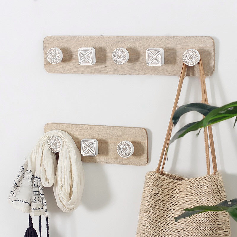 Bohemian Wooden Hooks - HOMYEA