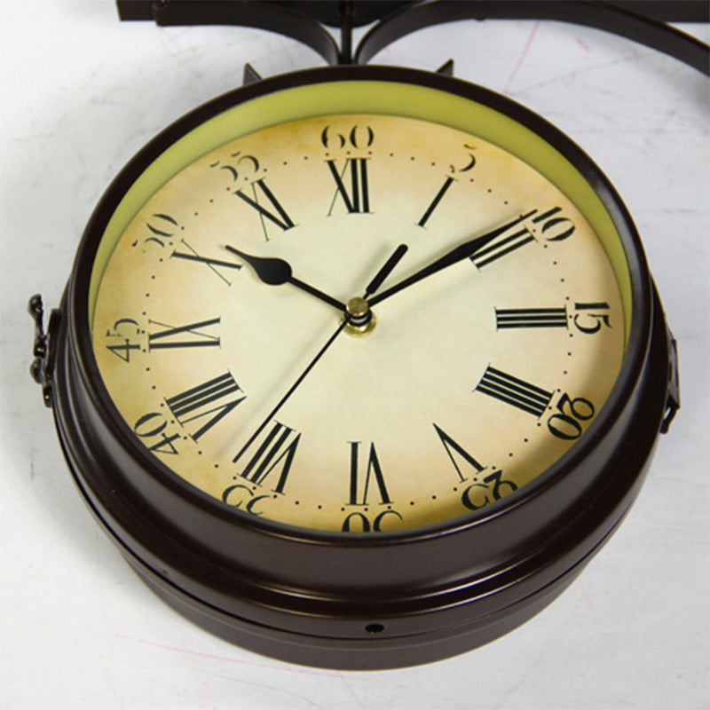 Retro Double-sided Wall Clock - HOMYEA