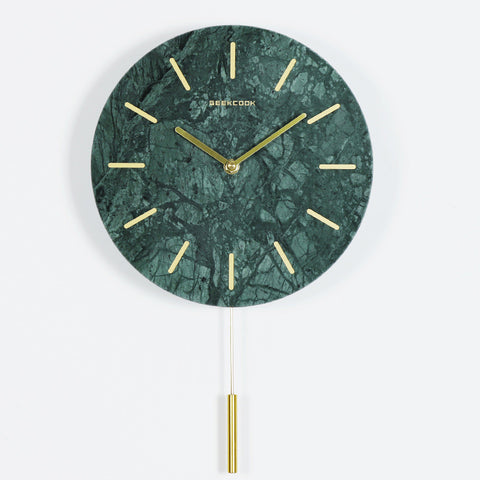 Simple Marble Wall Clocks - HOMYEA