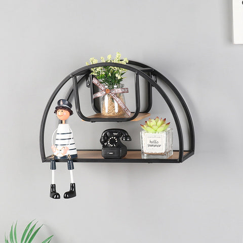 Iron Semicircle Wall Shelves - HOMYEA