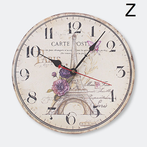 Vintage Wooden Wall Clock - HOMYEA