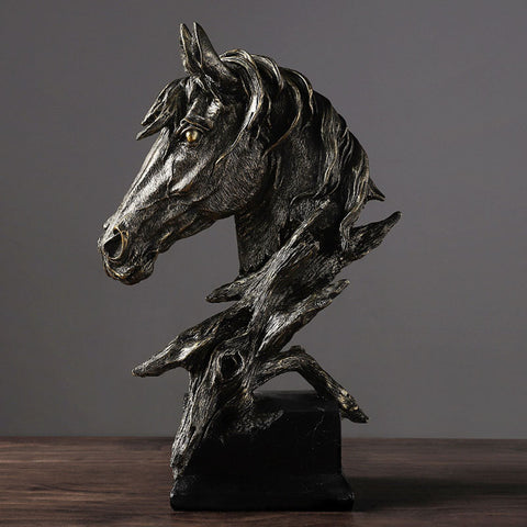 Contracted Resin Horse Sculpture - HOMYEA