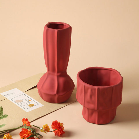 Simple Ceramic Vases In Morandi - HOMYEA