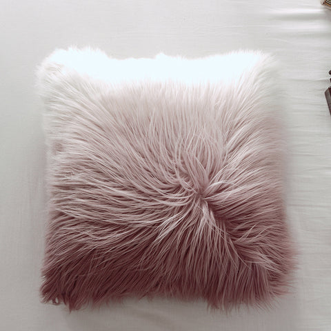 Gradient Color Wool Pillowcase - HOMYEA