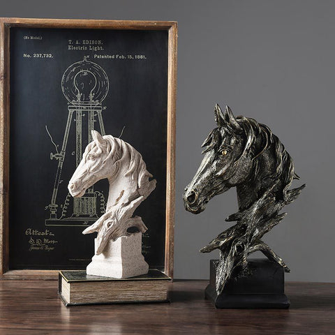 Contracted Resin Horse Sculpture - HOMYEA