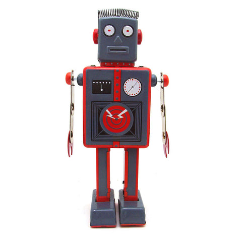 Creative Retro Nostalgic Gray Antenna Robot Wind-up Toy - HOMYEA