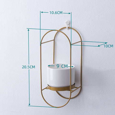 Iron Ellipse Wall Vases - HOMYEA