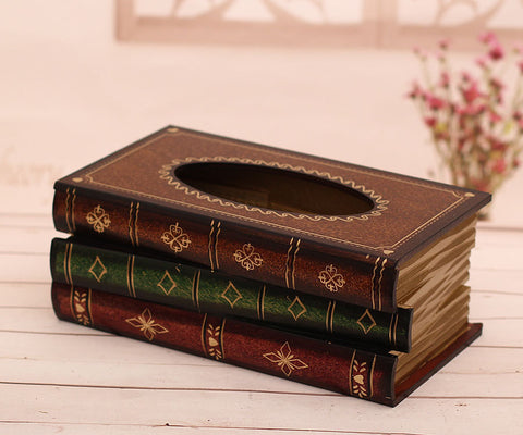 Retro Simulation Book Tissue Box - HOMYEA