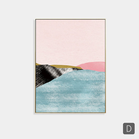 Pink Landscape Wall Art - HOMYEA