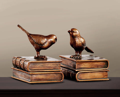 Birds Sculpture Bookends - HOMYEA