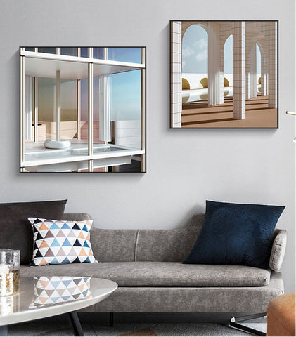 Morandi Architecture Wall Art - HOMYEA