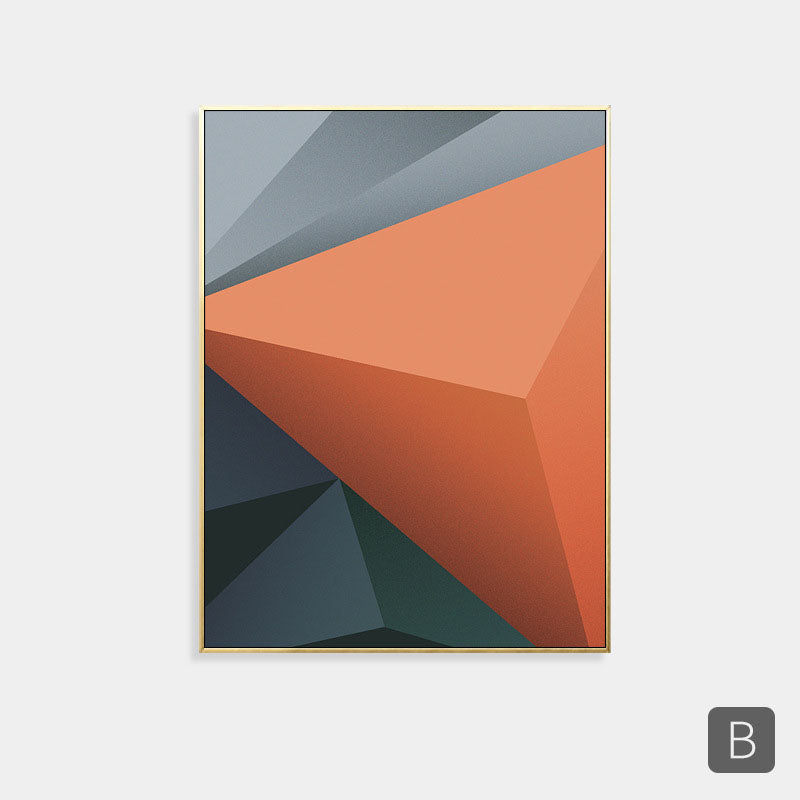 Metallic Geometric Abstract Wall Art - HOMYEA