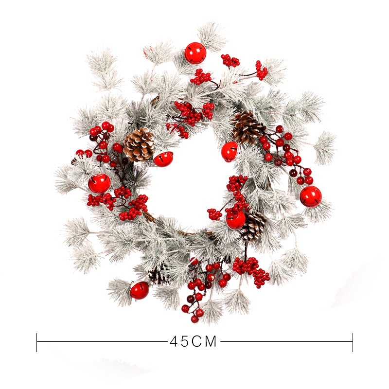 Christmas Bell Red Fruit Wreath - HOMYEA