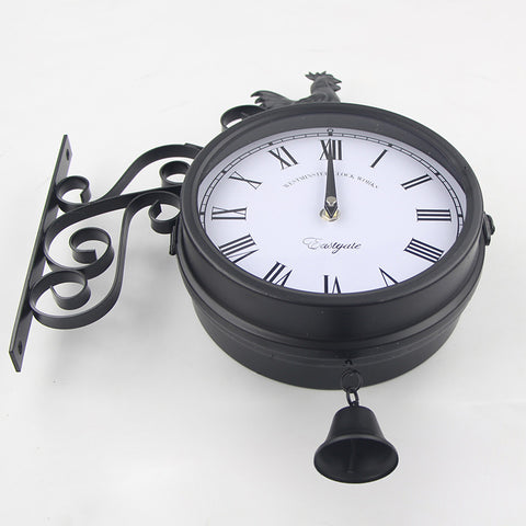 Garden Double-sided Wall Clock - HOMYEA