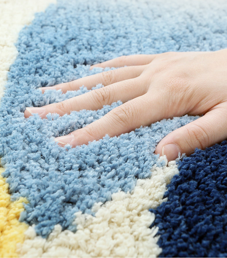 Rectangular Rugs With Colorful Leaves - HOMYEA