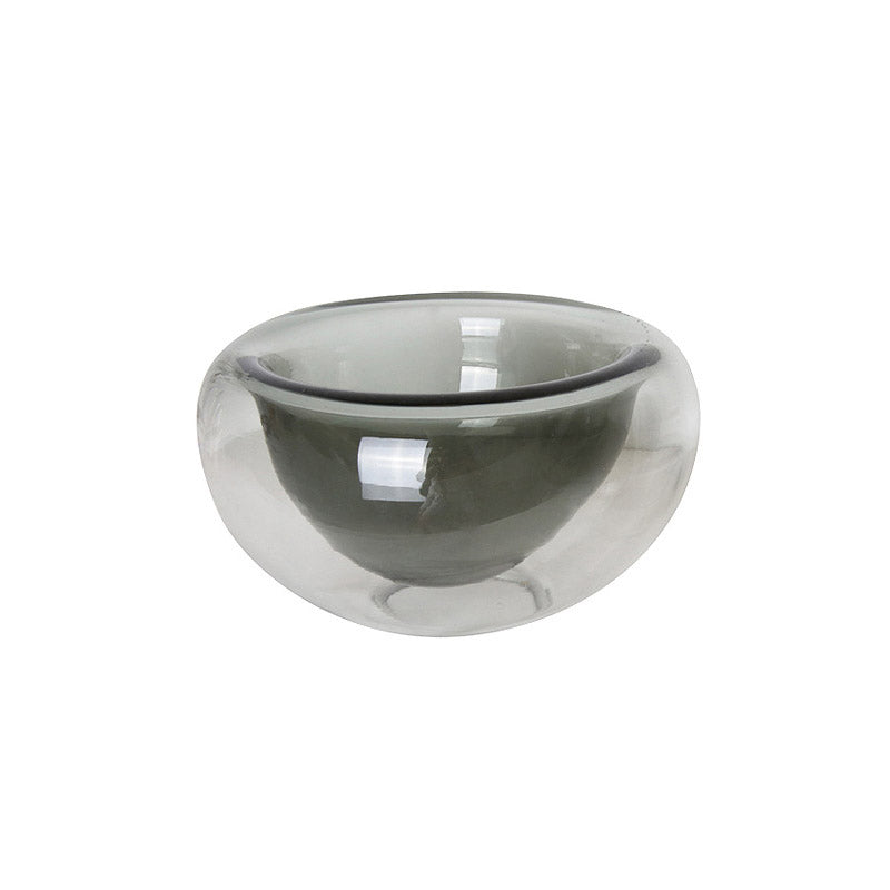 Simple Glass Gray Fruit Bowl Desktop Storage - HOMYEA