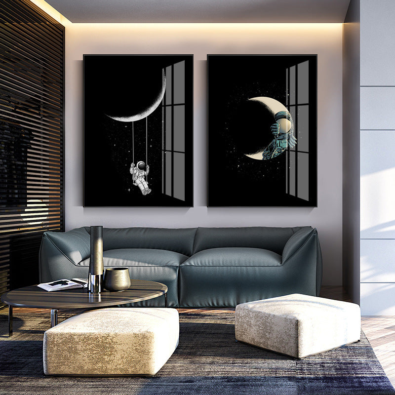 Blue Cosmonaut Wall Art - HOMYEA