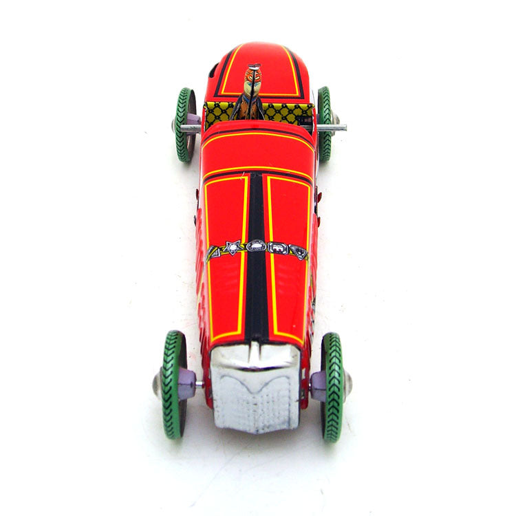 Creative Retro Spanish Red No. 2 Racing Wind-up Toy - HOMYEA