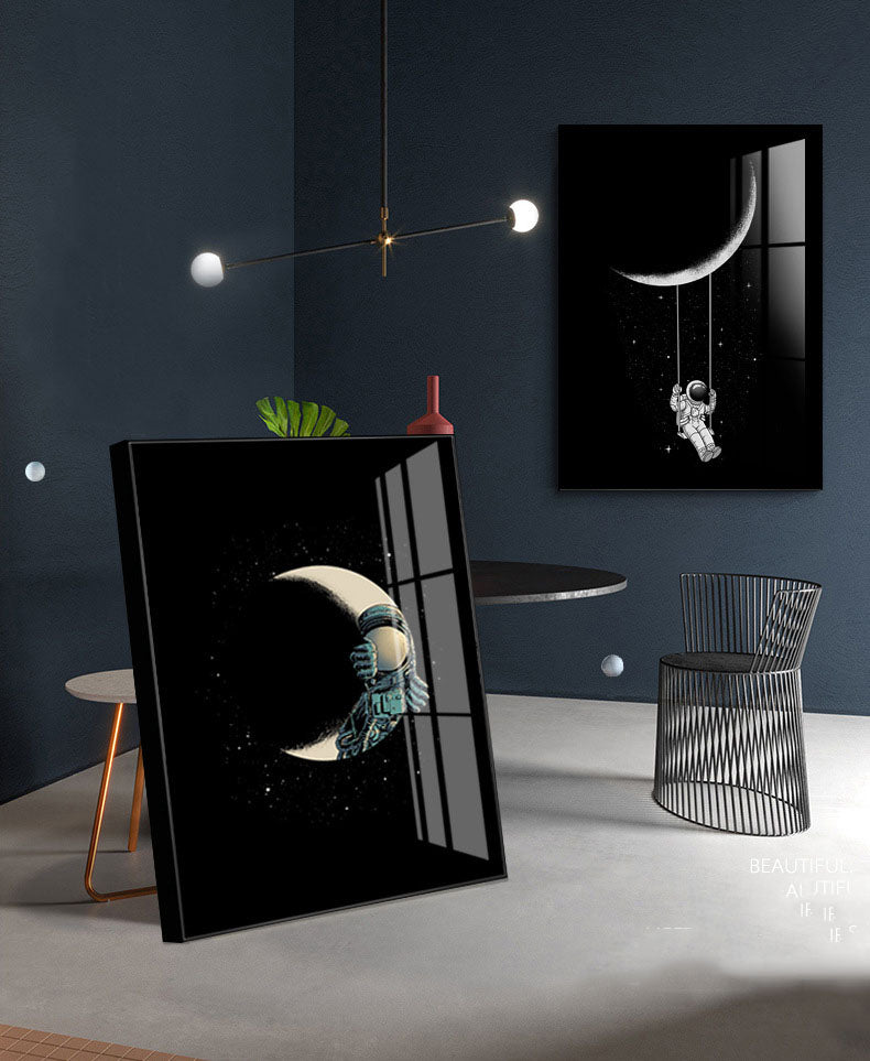 Blue Cosmonaut Wall Art - HOMYEA