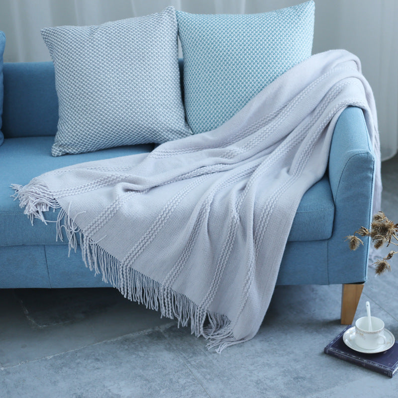 Fringe Lace Warm Blanket - HOMYEA