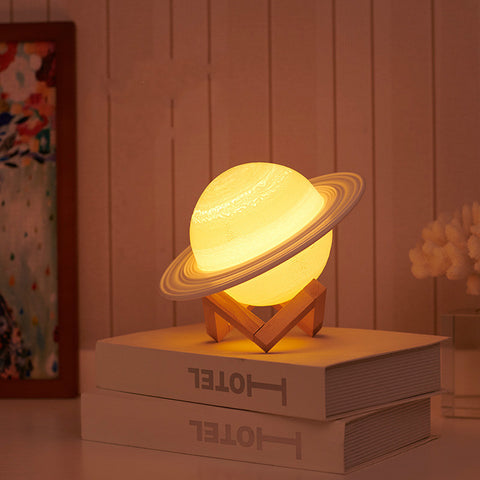 3D Printed Rechargeable Saturn Lamp - HOMYEA