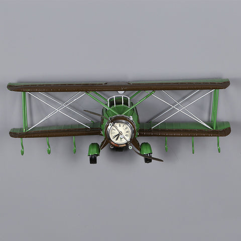 Retro Iron Aircraft Clock - HOMYEA