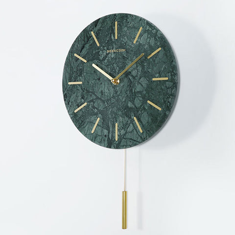 Simple Marble Wall Clocks - HOMYEA