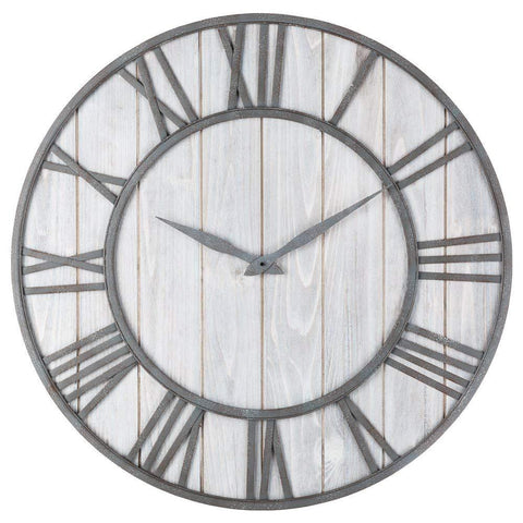 Round Vintage Fir Wall Clock - HOMYEA