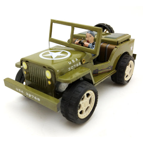 Personalized Retro Jeep Tin Wind-up Toy - HOMYEA