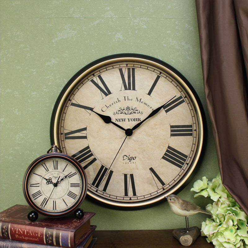 Vintage Roman Numeral Wall Clocks - HOMYEA