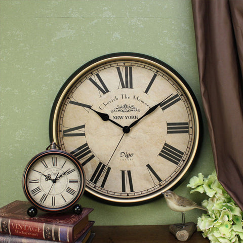 Vintage Roman Numeral Wall Clocks - HOMYEA