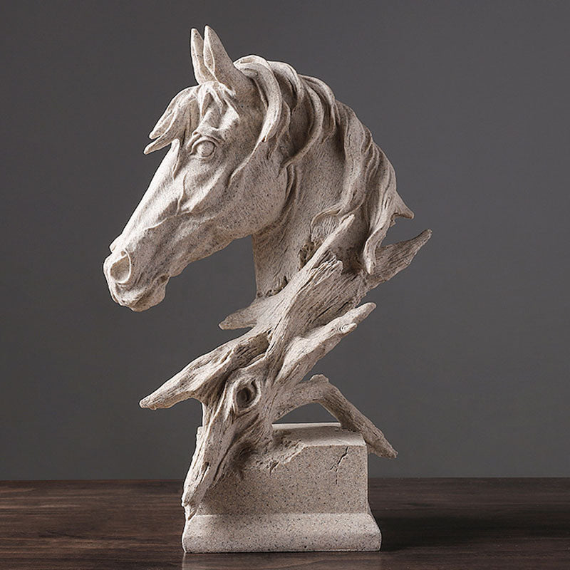 Contracted Resin Horse Sculpture - HOMYEA