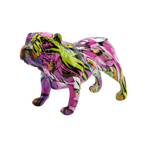 Colored Resin Bulldog Sculpture - HOMYEA