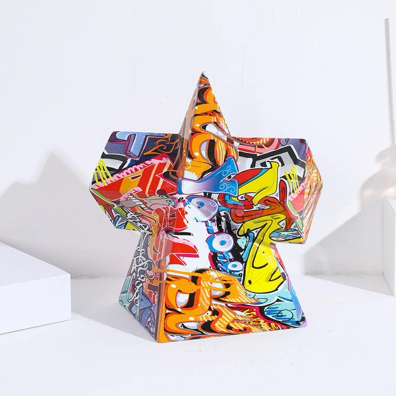 Colorful Geometry Shape Statue Decor - HOMYEA