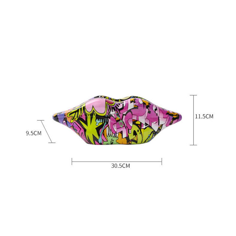 Colorful Lips Vase Decor Sculpture - HOMYEA