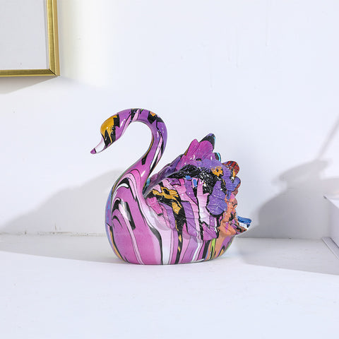 Colorful Resin Couple Swan - A Set - HOMYEA