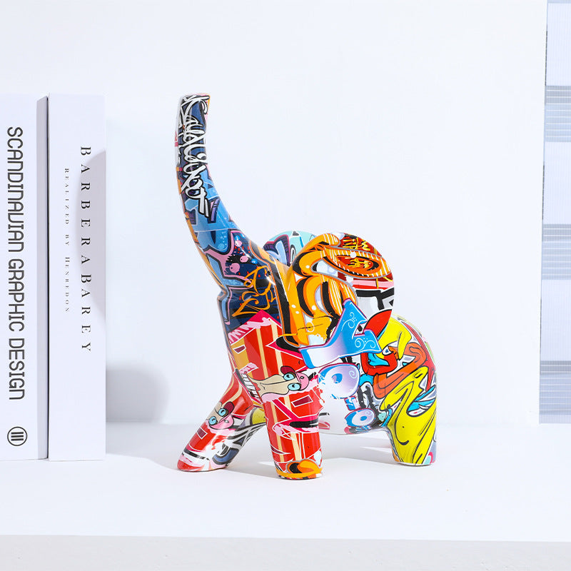 Colorful Small Elephant Sculpture - HOMYEA