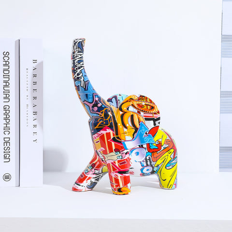 Colorful Small Elephant Sculpture - HOMYEA