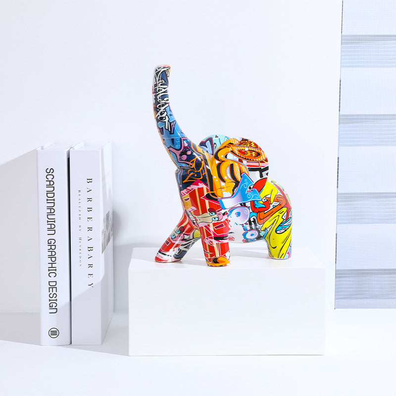 Colorful Small Elephant Sculpture - HOMYEA